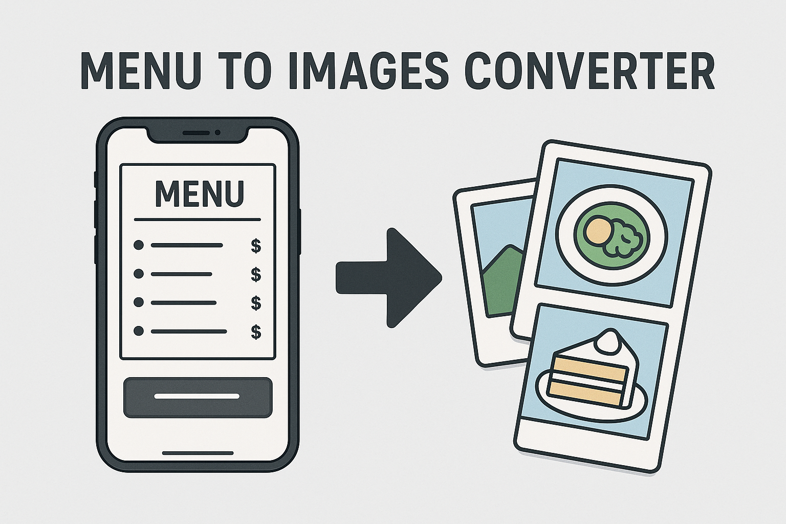 Visual menu example generated from menu items